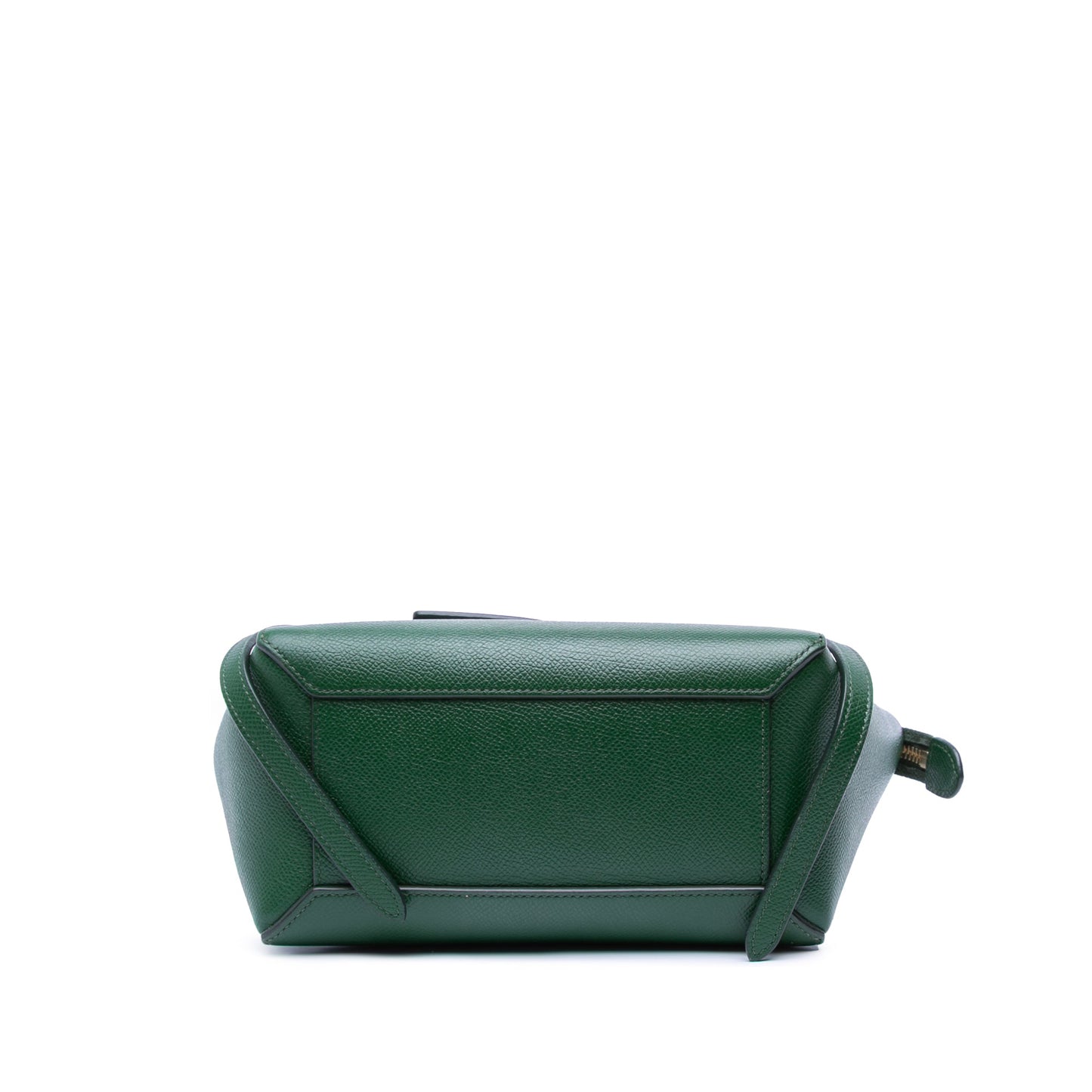 Second hand Céline Belt Bag Nano Grained Calfskin Leather Tote Handbag Green - Tabita Bags