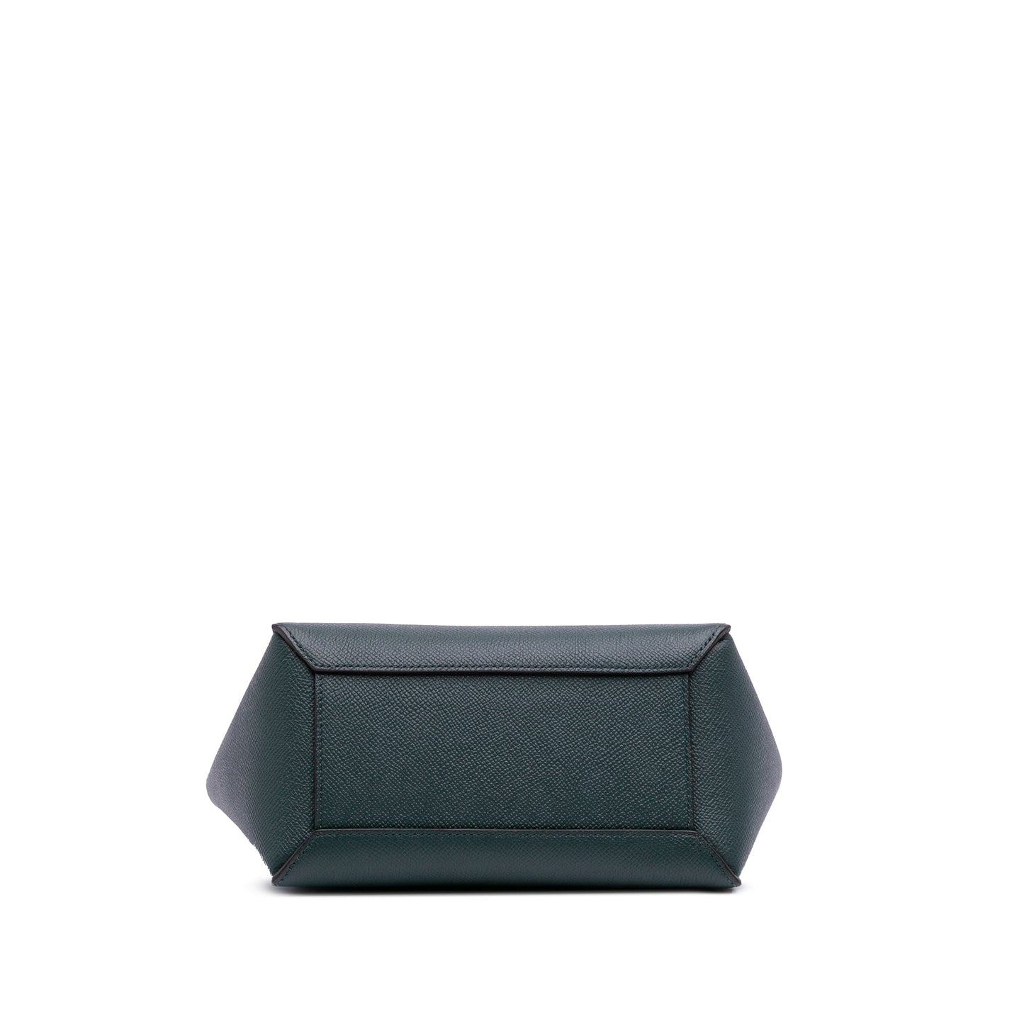 Second hand Céline Belt Bag Nano Grained Calfskin Leather Tote Handbag Green - Tabita Bags