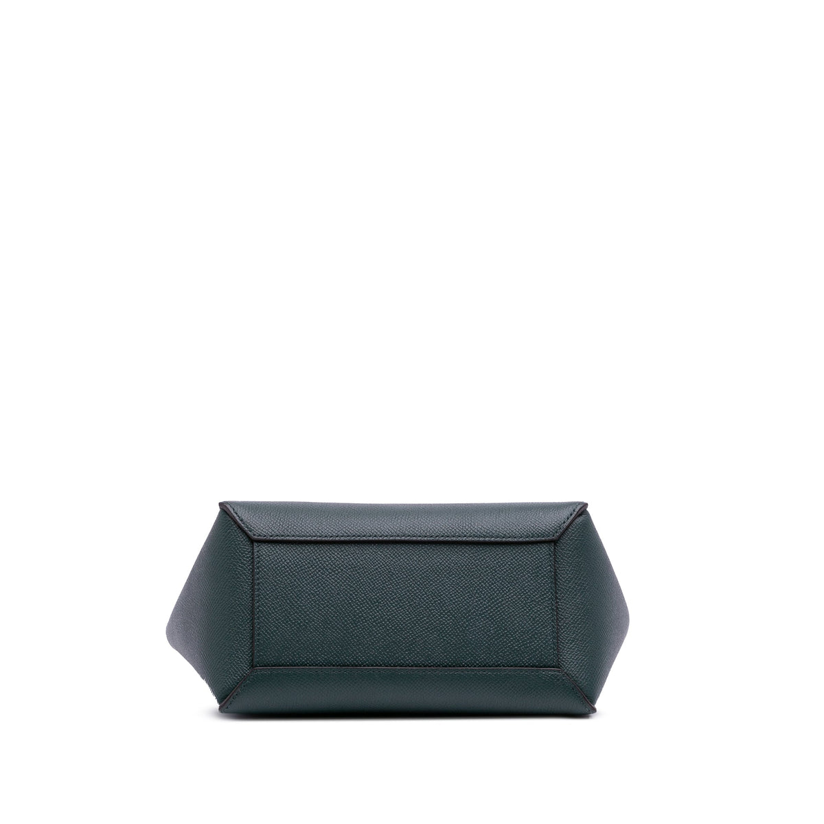 Second hand Céline Belt Bag Nano Grained Calfskin Leather Tote Handbag Green - Tabita Bags