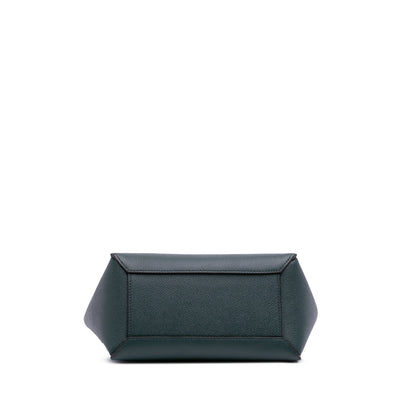 Second hand Céline Belt Bag Nano Grained Calfskin Leather Tote Handbag Green - Tabita Bags