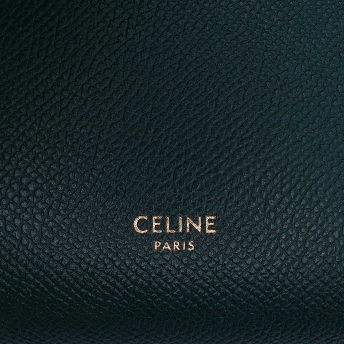Second hand Céline Belt Bag Nano Grained Calfskin Leather Tote Handbag Green - Tabita Bags