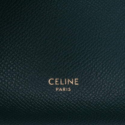 Second hand Céline Belt Bag Nano Grained Calfskin Leather Tote Handbag Green - Tabita Bags
