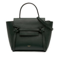 Second hand Céline Belt Bag Nano Grained Calfskin Leather Tote Handbag Green - Tabita Bags