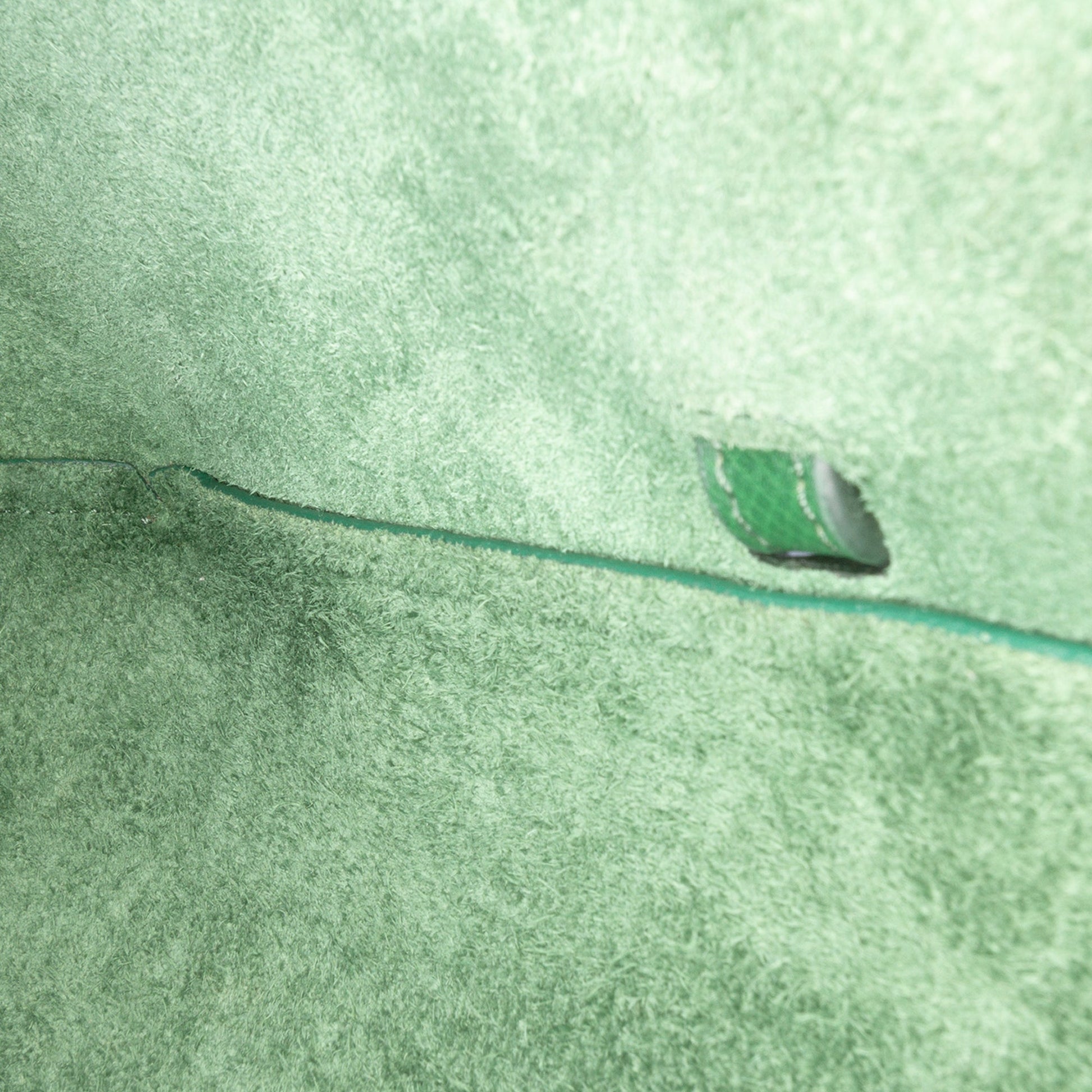 Second hand Céline Belt Bag Nano Grained Calfskin Leather Tote Handbag Green - Tabita Bags