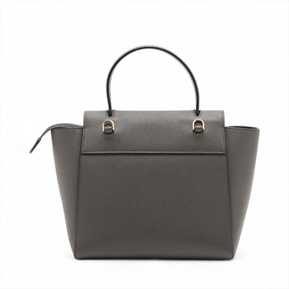 Second hand Céline Belt Bag Nano Grained Calfskin Leather Tote Handbag Grey - Tabita Bags