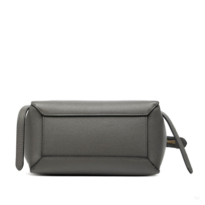 Second hand Céline Belt Bag Nano Grained Calfskin Leather Tote Handbag Grey - Tabita Bags
