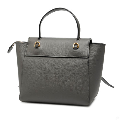 Second hand Céline Belt Bag Nano Grained Calfskin Leather Tote Handbag Grey - Tabita Bags
