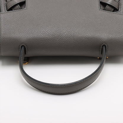 Second hand Céline Belt Bag Nano Grained Calfskin Leather Tote Handbag Grey - Tabita Bags