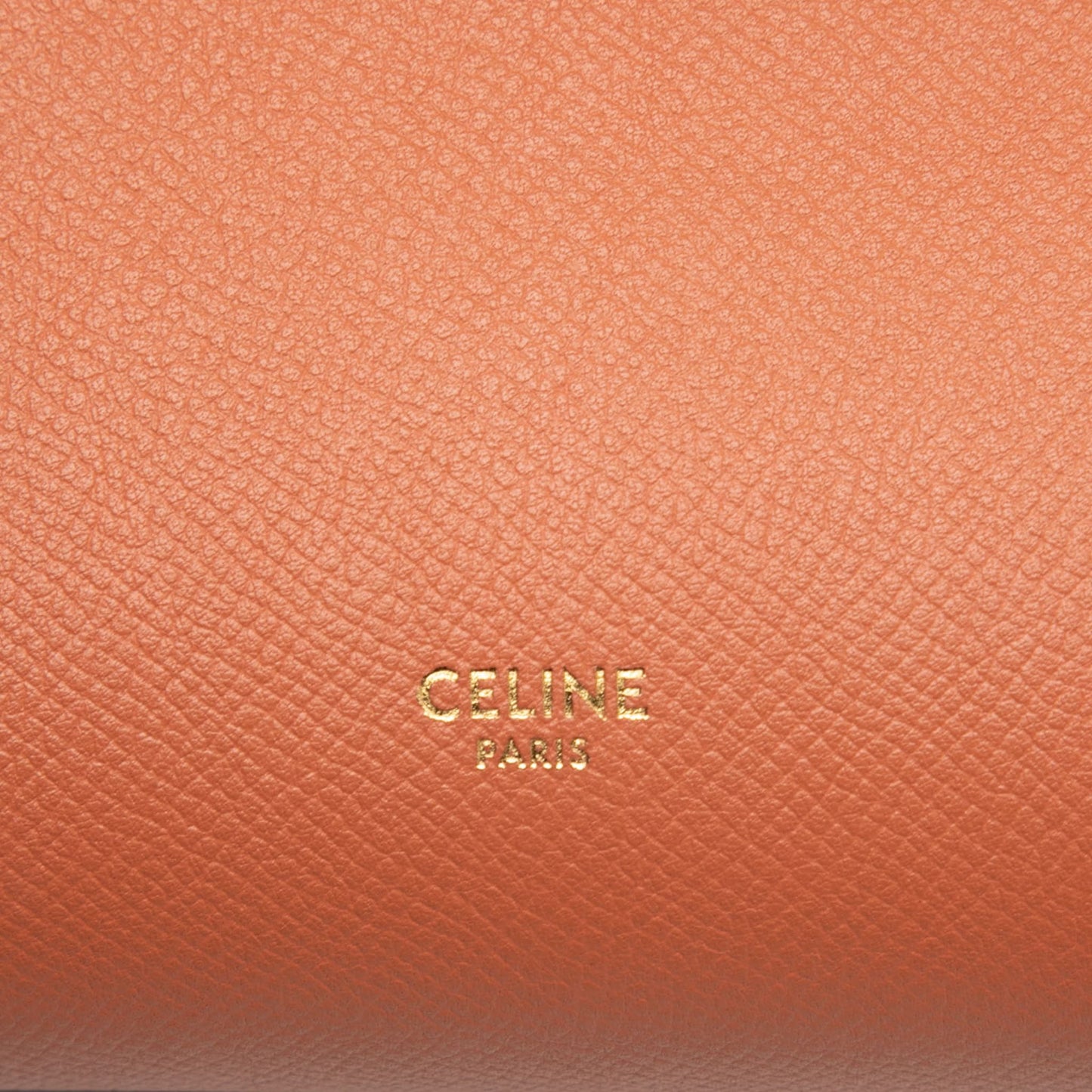 Second hand Céline Belt Bag Nano Grained Calfskin Leather Tote Handbag Orange - Tabita Bags
