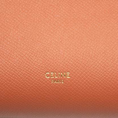Second hand Céline Belt Bag Nano Grained Calfskin Leather Tote Handbag Orange - Tabita Bags