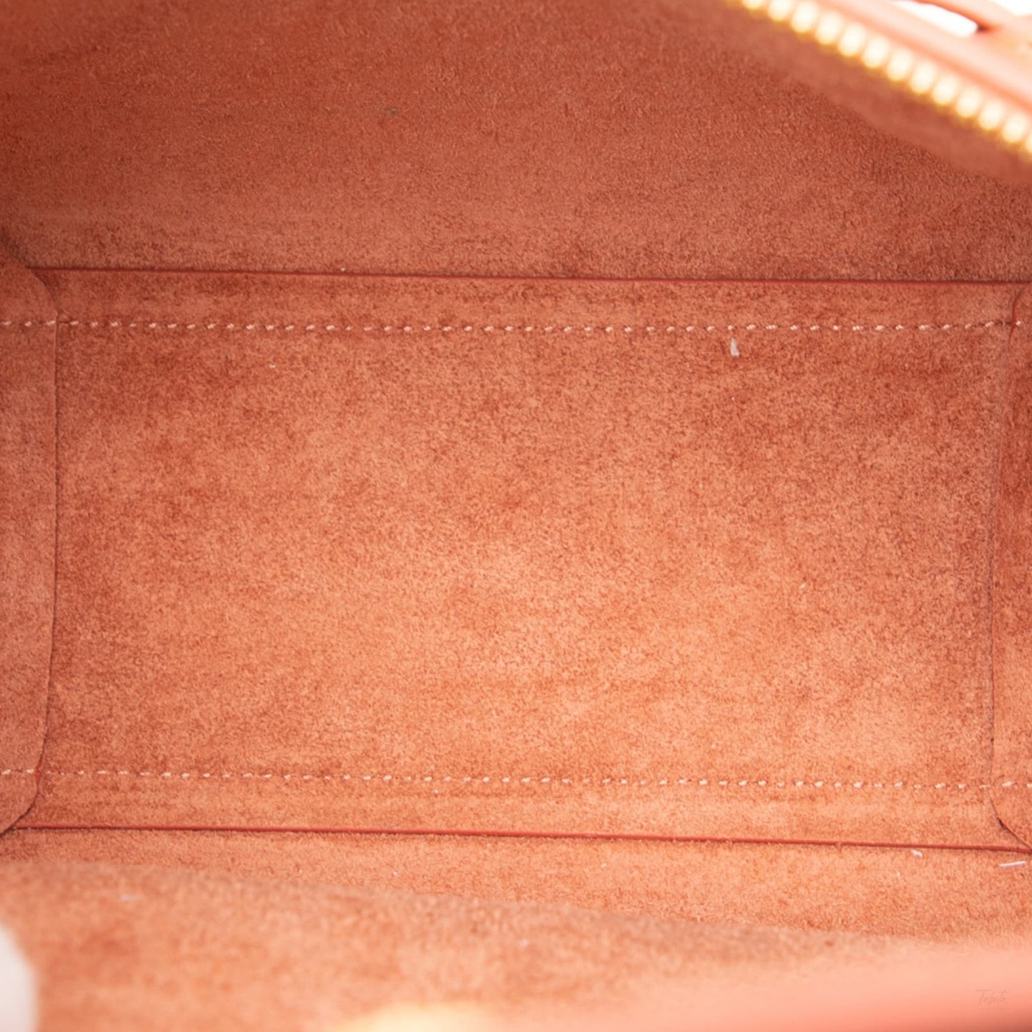 Second hand Céline Belt Bag Nano Grained Calfskin Leather Tote Handbag Orange - Tabita Bags