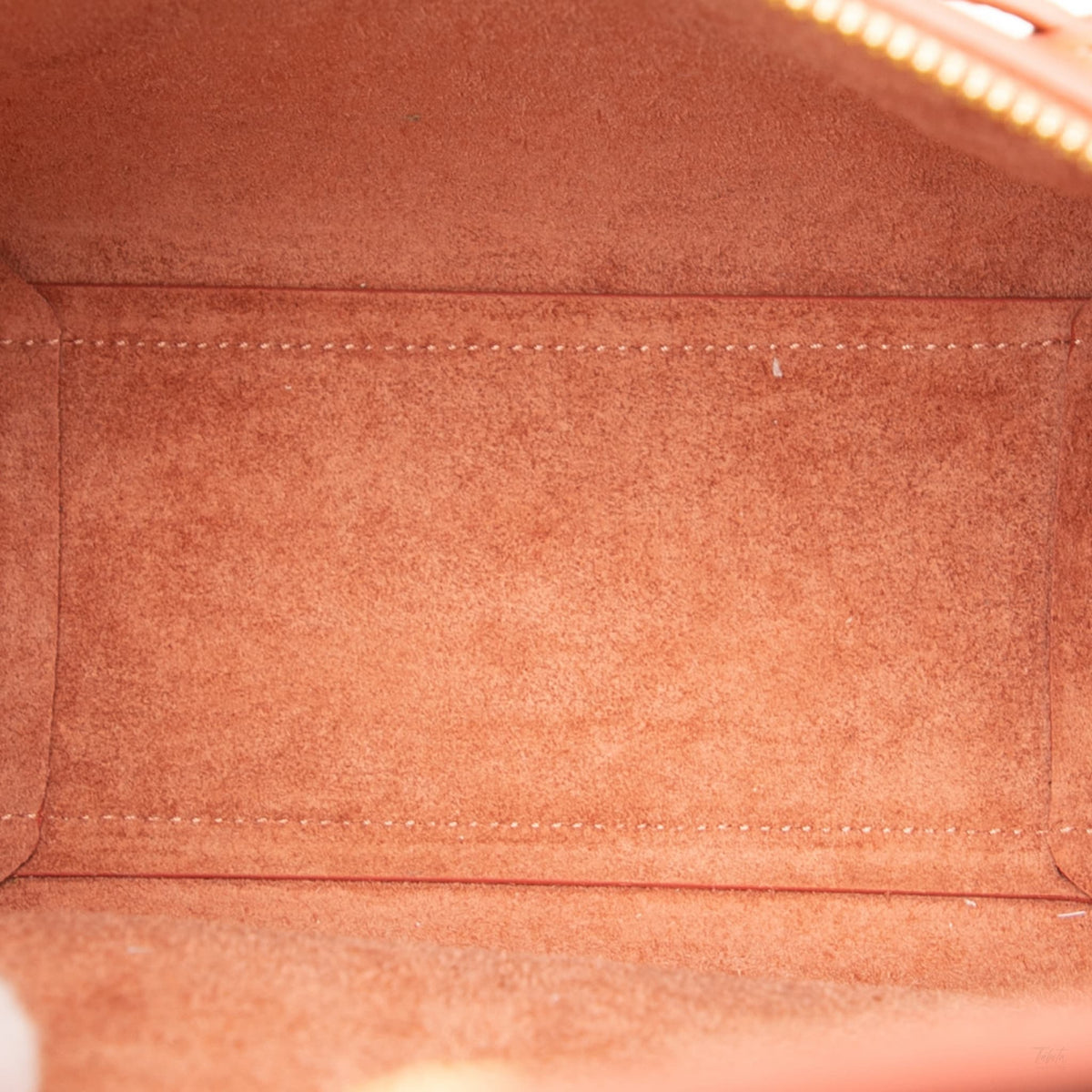 Second hand Céline Belt Bag Nano Grained Calfskin Leather Tote Handbag Orange - Tabita Bags