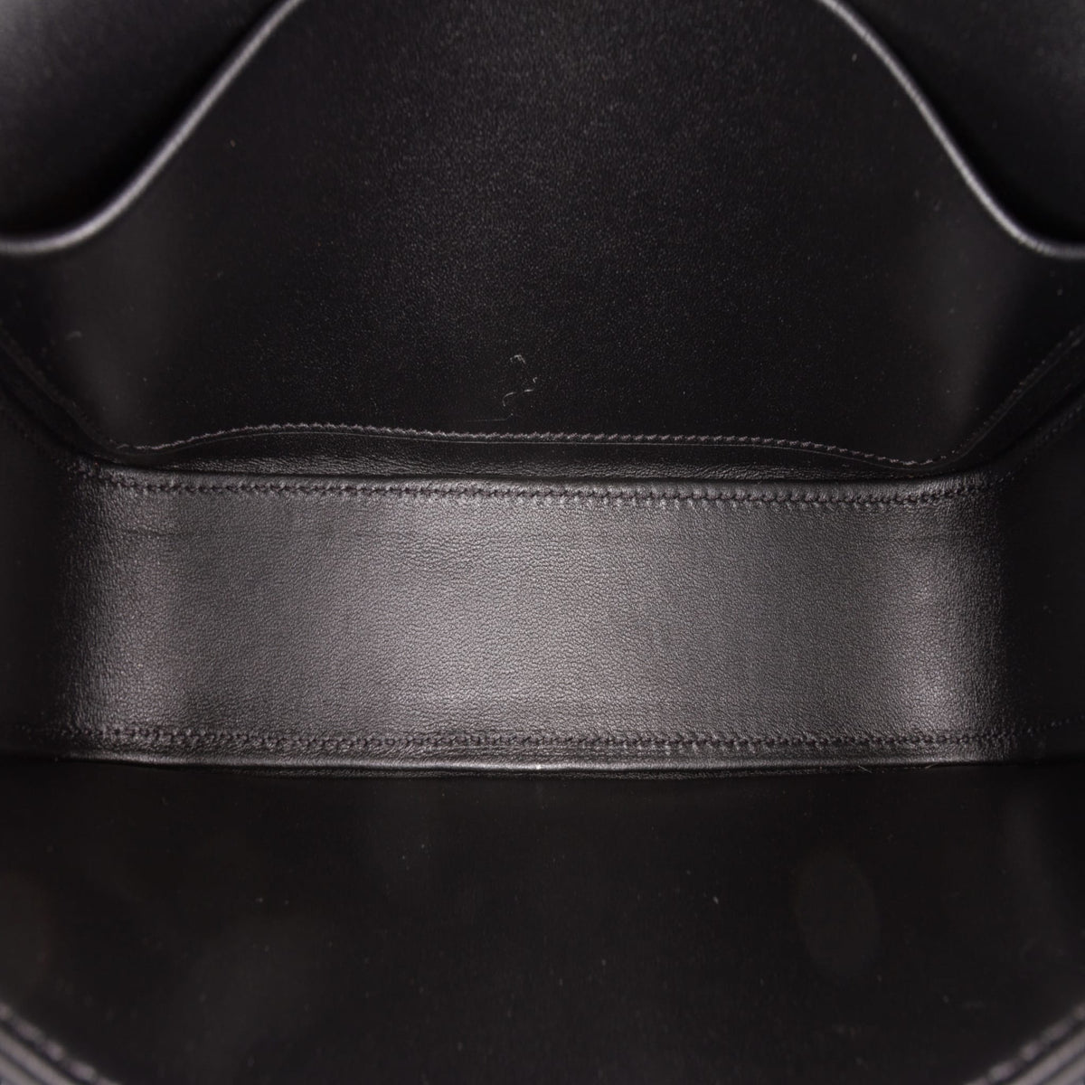 Second hand Céline Claude Shiny Calfskin Leather Triomphe Flap Shoulder Bag Black - Tabita Bags
