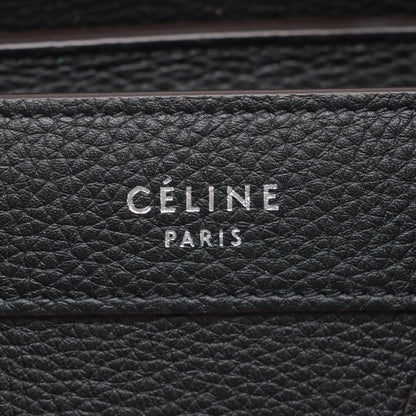 Second hand Céline Luggage Nano Drummed Calfskin Leather 2 - Ways Tote Bag Black - Tabita Bags