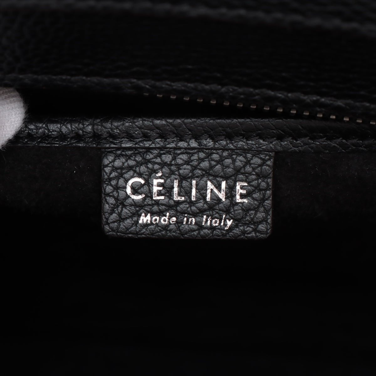 Second hand Céline Luggage Nano Drummed Calfskin Leather 2 - Ways Tote Bag Black - Tabita Bags