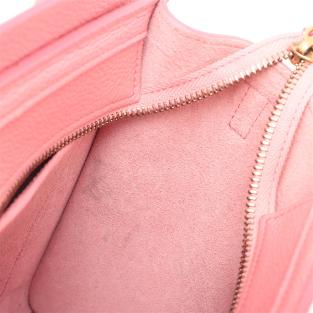 Second hand Céline Luggage Nano Drummed Calfskin Leather 2 - Ways Tote Bag Pink - Tabita Bags