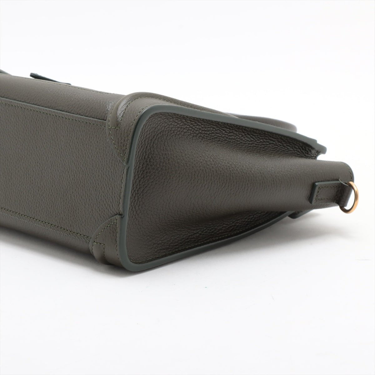 Second hand Céline Luggage Nano Drummed Calfskin Leather 2 - Ways Tote Crossbody Military Green - Tabita Bags