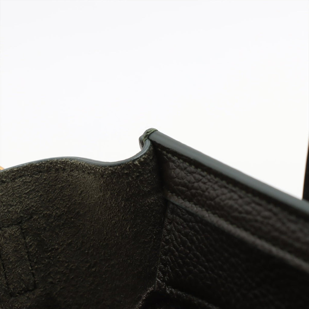 Second hand Céline Luggage Nano Drummed Calfskin Leather 2 - Ways Tote Crossbody Military Green - Tabita Bags