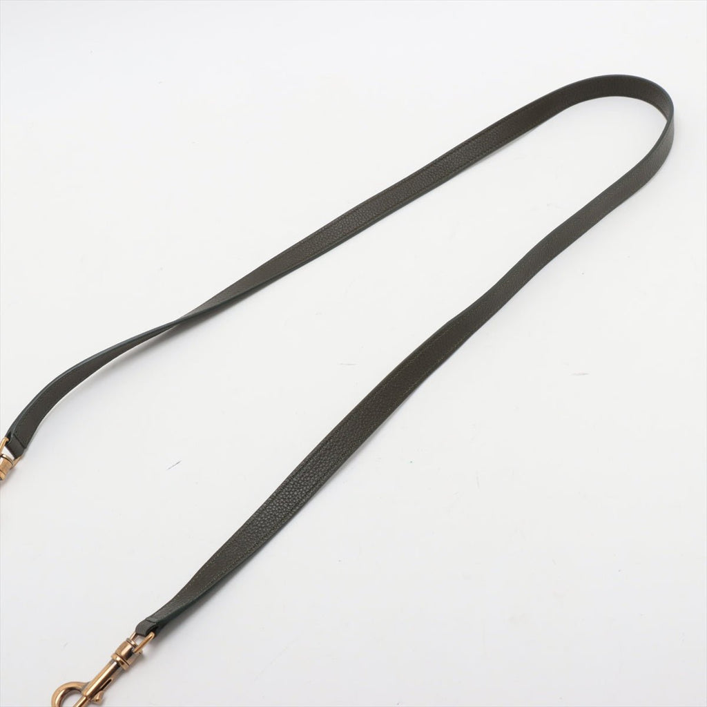 Second hand Céline Luggage Nano Drummed Calfskin Leather 2 - Ways Tote Crossbody Military Green - Tabita Bags