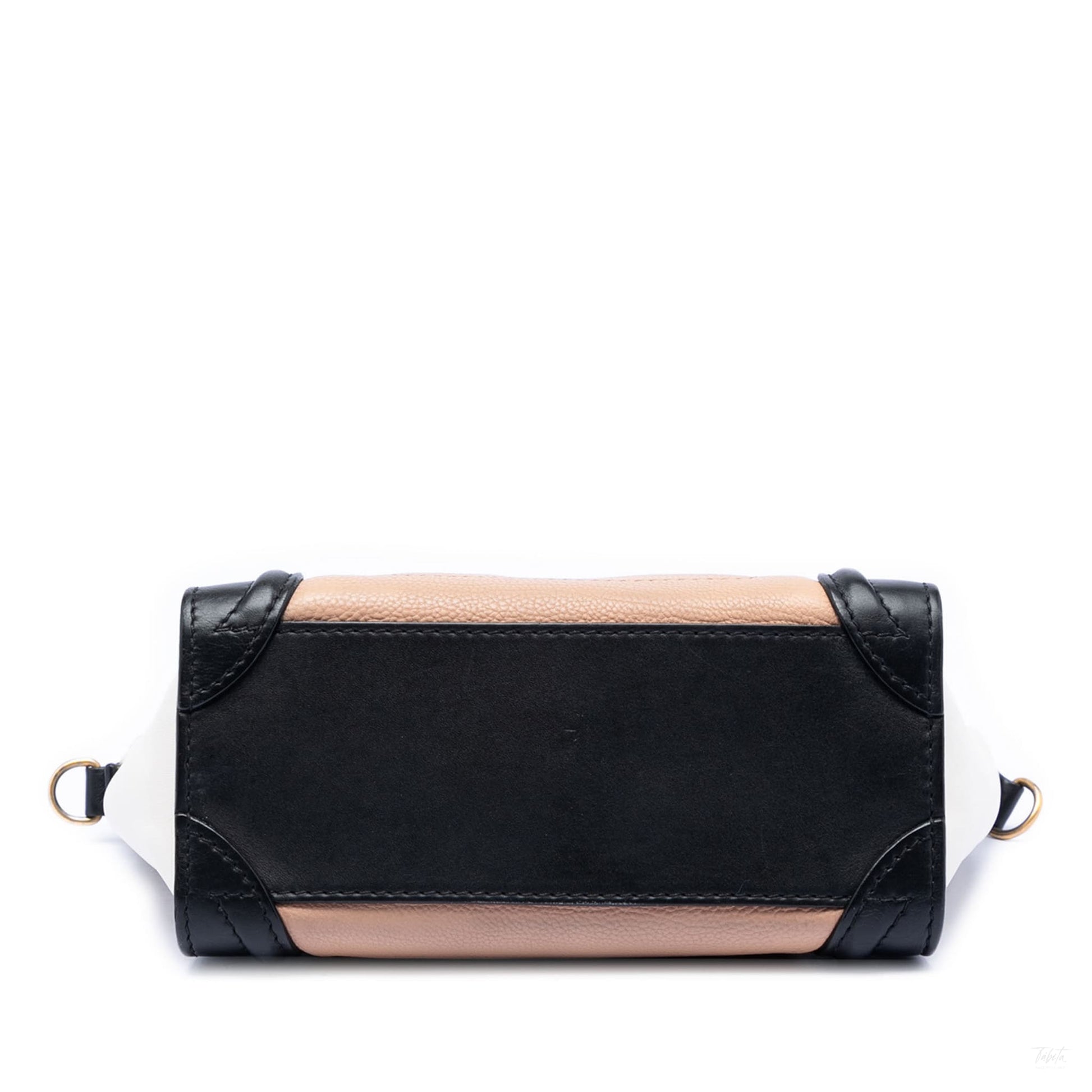 Second hand Céline Luggage Nano Drummed Calfskin Leather Tote Crossbody Brown - Tabita Bags