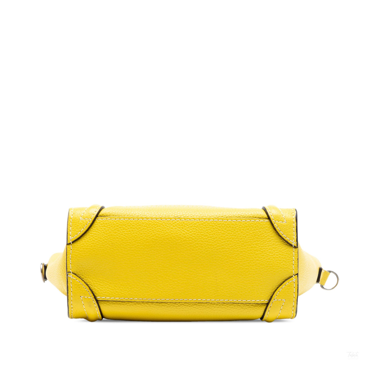 Second hand Céline Luggage Nano Drummed Calfskin Leather Tote Crossbody Yellow - Tabita Bags