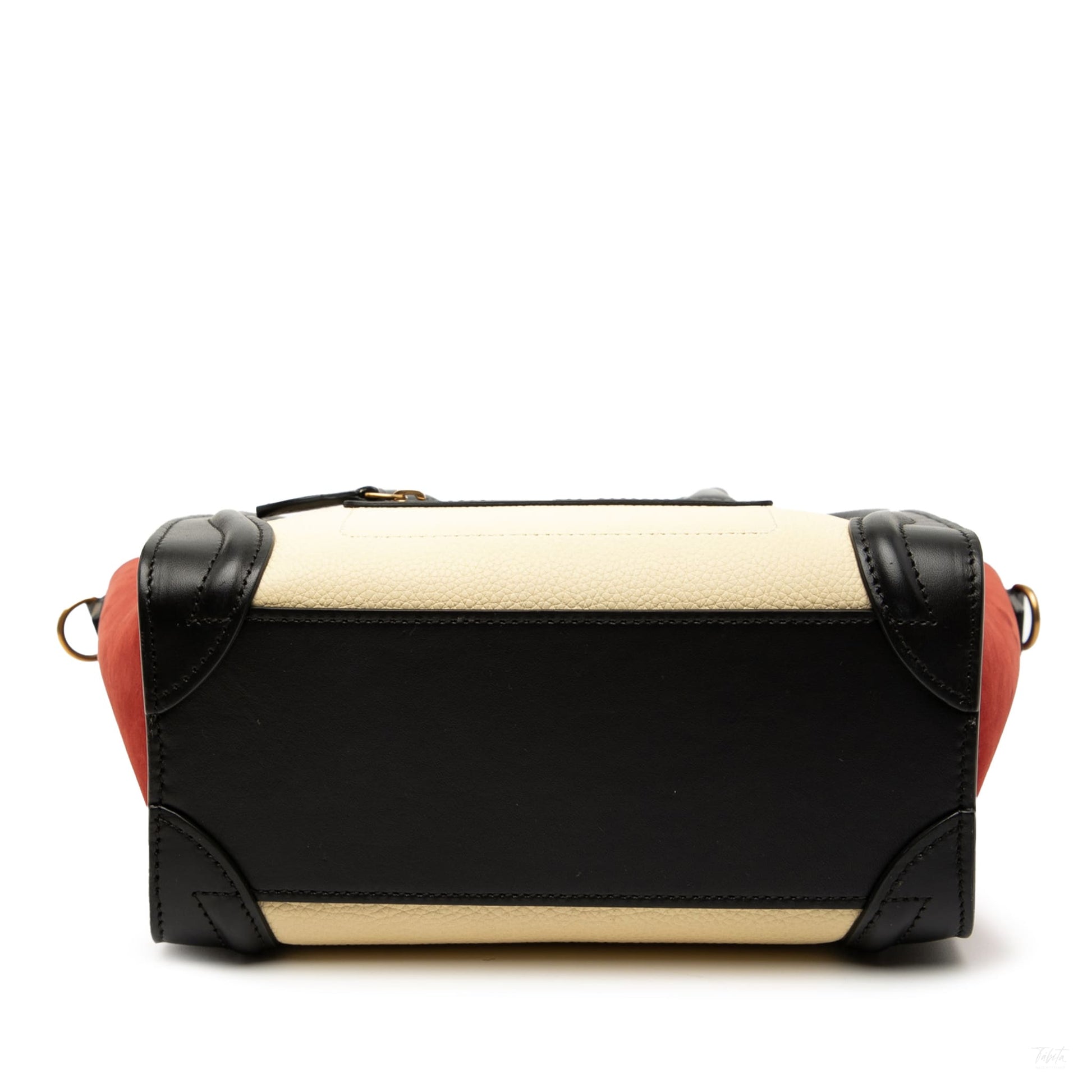 Second hand Céline Luggage Nano Nubuck and Drummed Calfskin Leather Tote Handbag - Tabita Bags