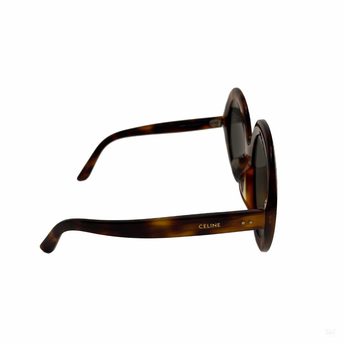 Second hand Céline Swarovski Crystal Acetate ORO Sunglasses Brown - Tabita Bags
