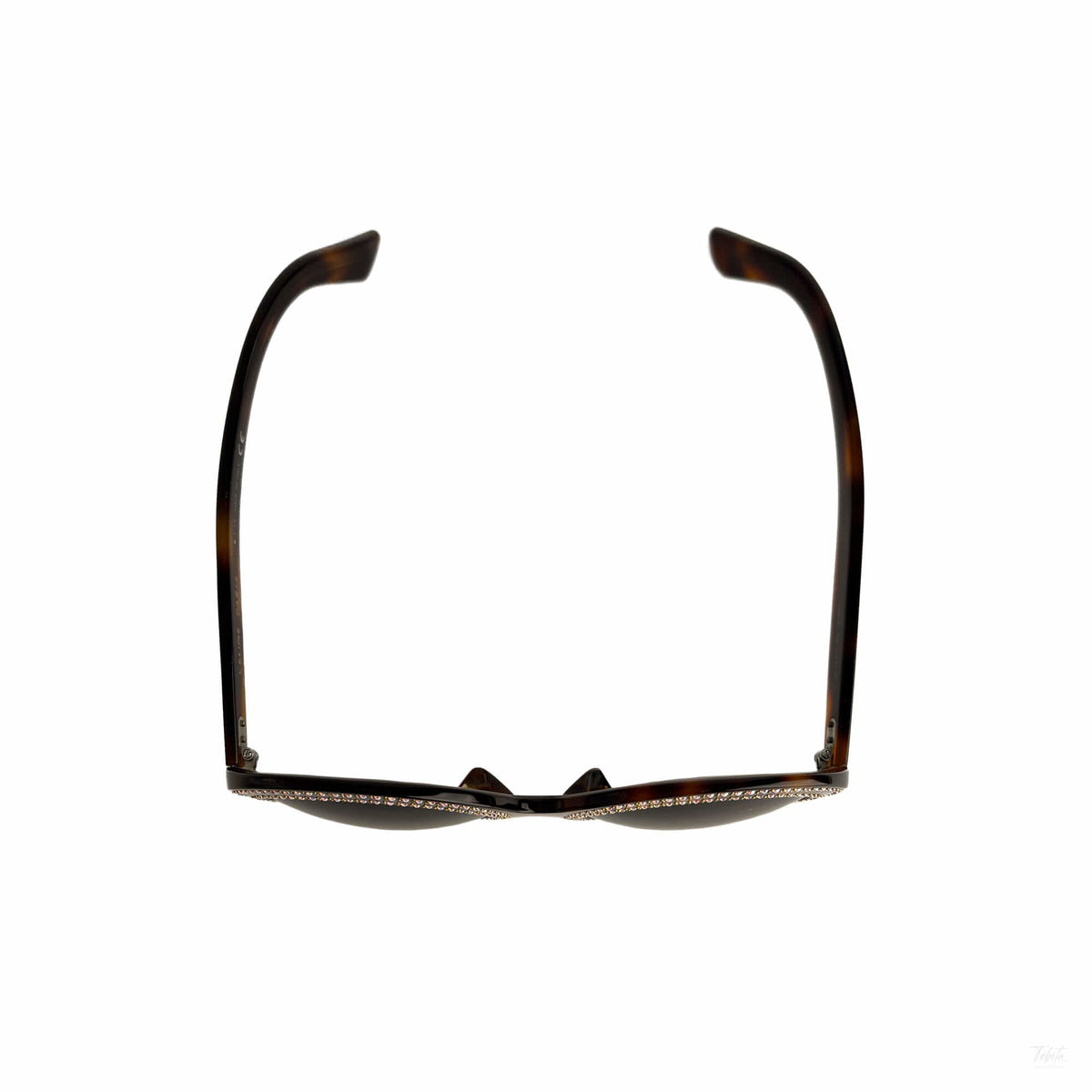 Second hand Céline Swarovski Crystal Acetate ORO Sunglasses Brown - Tabita Bags