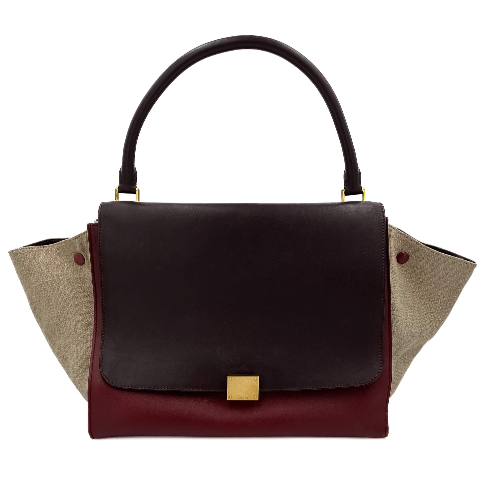 Second hand Céline Trapeze Large Leather Top - handle Bag tricolour - Tabita Bags