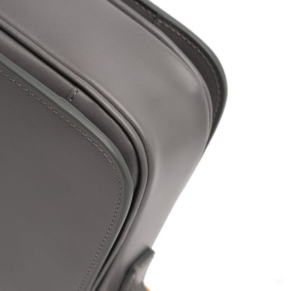 Second hand Céline Triomphe Classique Shiny Calfskin Leather Flap Crossbody Grey - Tabita Bags