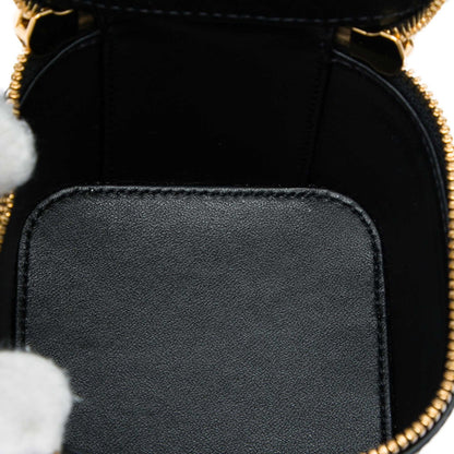 Second hand Céline Triomphe Mini Patent Leather Vanity Case Handbag Black - Tabita Bags