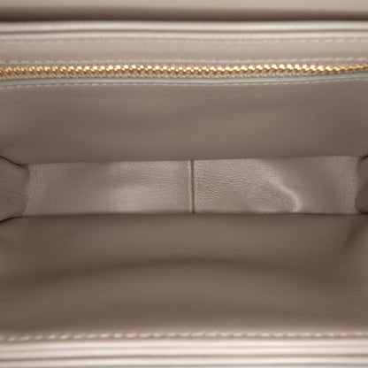 Second hand Céline Triomphe Teen Shiny Calfskin Leather Flap Crossbody Brown - Tabita Bags