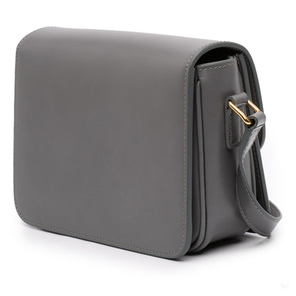 Second hand Céline Triomphe Teen Shiny Calfskin Leather Flap Crossbody Grey - Tabita Bags