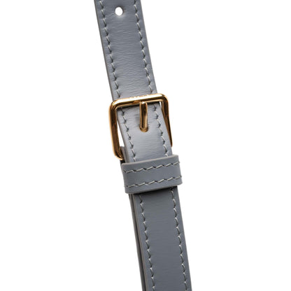 Second hand Céline Triomphe Teen Shiny Calfskin Leather Flap Crossbody Grey - Tabita Bags