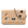 Second hand Chanel 2.55 Reissue Aged Calfskin Leather Lucky Charms Wallet on Chain Clutch Beige - Tabita Bags