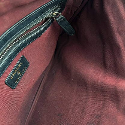 Second hand Chanel 2.55 Reissue Distressed Calfskin Leather Lucky Charm O Case Matelassè Pouch Black - Tabita Bags