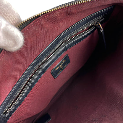 Second hand Chanel 2.55 Reissue Distressed Calfskin Leather Lucky Charm O Case Matelassè Pouch Black - Tabita Bags