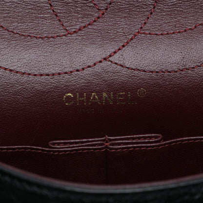 Second hand Chanel 2.55 Reissue Maxi Calfskin Leather Matelassè Flap Shoulder Bag Black - Tabita Bags
