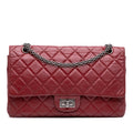 Second hand Chanel 2.55 Reissue Maxi Lambskin Leather Matelassè Flap Shoulder Bag Red - Tabita Bags