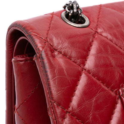 Second hand Chanel 2.55 Reissue Maxi Lambskin Leather Matelassè Flap Shoulder Bag Red - Tabita Bags