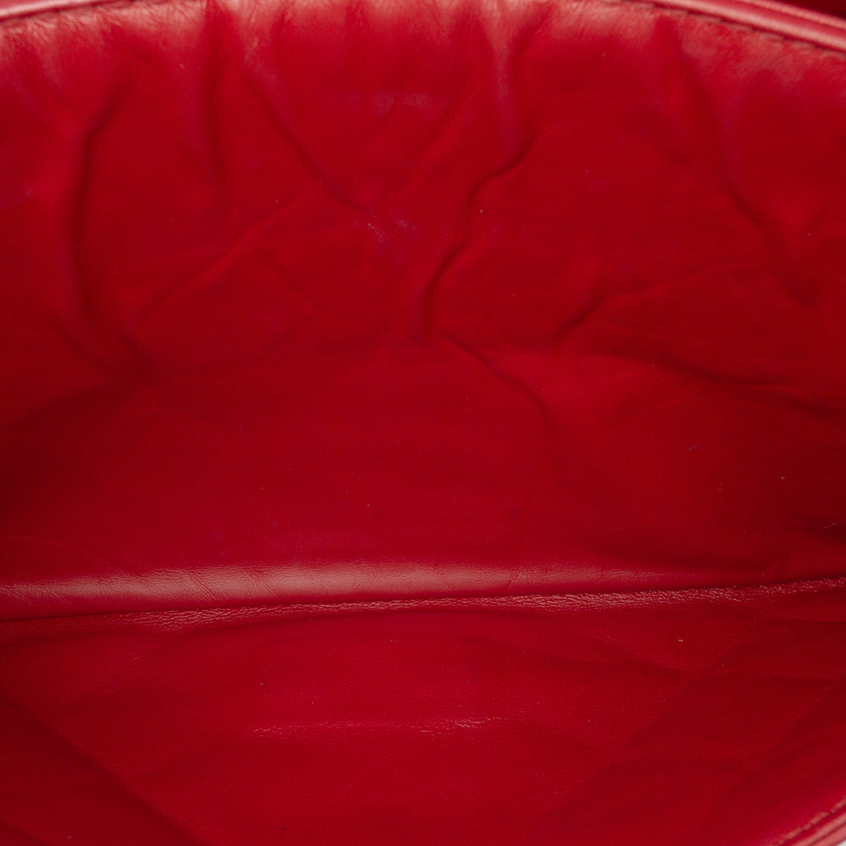 Second hand Chanel 2.55 Reissue Maxi Lambskin Leather Matelassè Flap Shoulder Bag Red - Tabita Bags