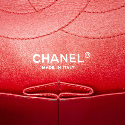 Second hand Chanel 2.55 Reissue Maxi Lambskin Leather Matelassè Flap Shoulder Bag Red - Tabita Bags