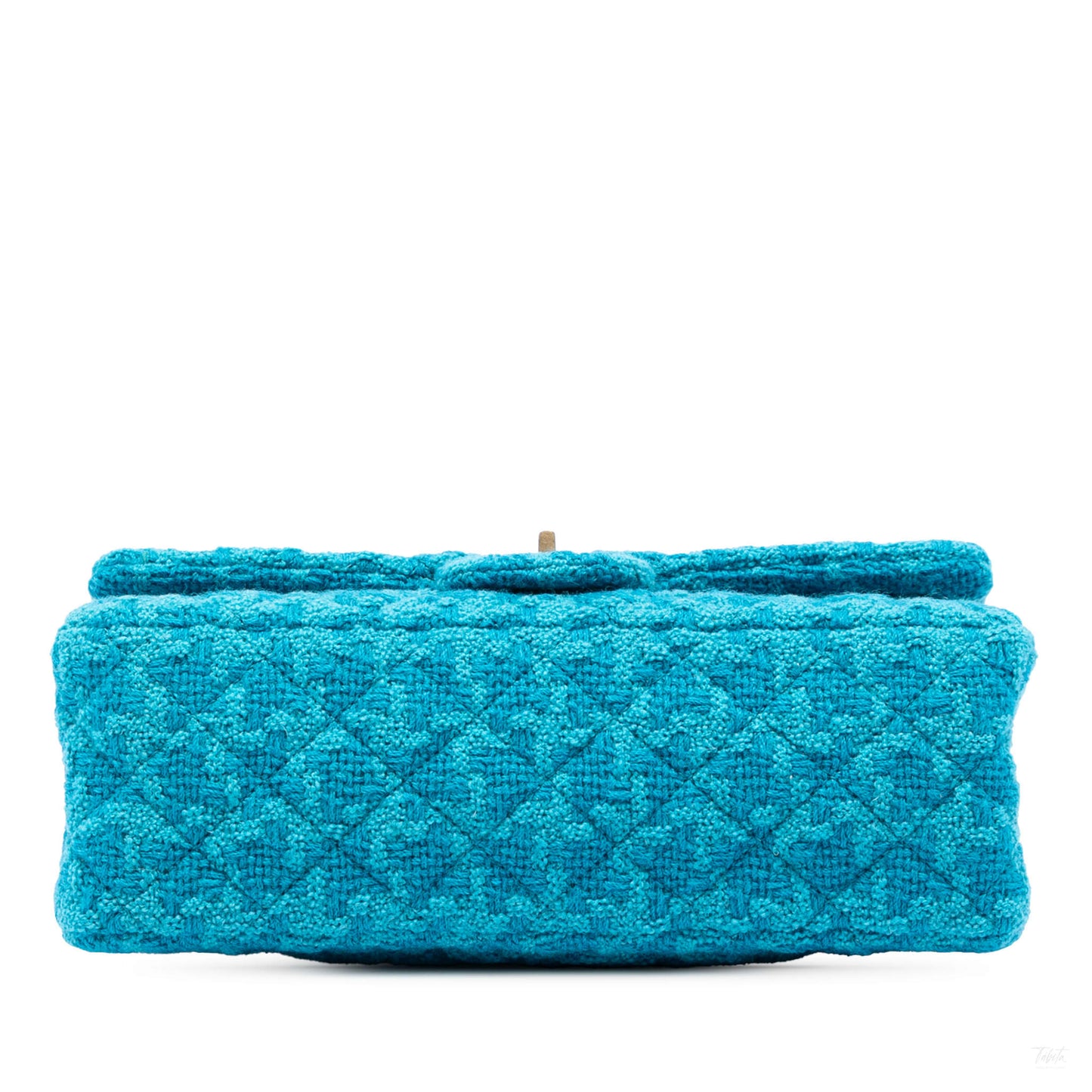 Second hand Chanel 2.55 Reissue Tweed Matelassè Flap Shoulder Bag Blue - Tabita Bags