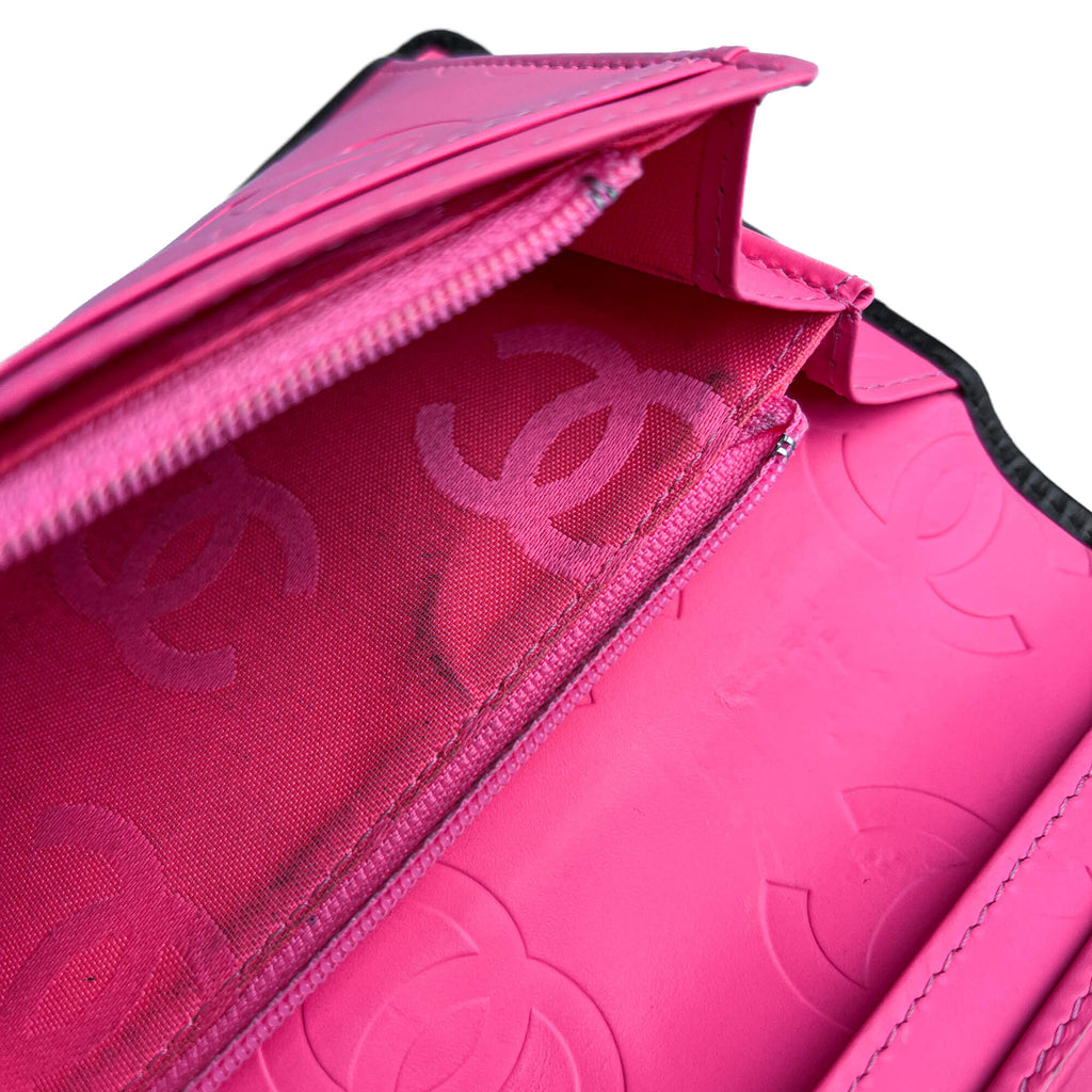 Second hand Chanel 31 Rue Cambon Lambskin Leather Matelassè Vertical Long Wallet Black - Tabita Bags