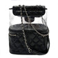 Second hand Chanel Acquarium Leather & PVC Shoulder Bag Black - Tabita Bags