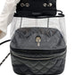 Second hand Chanel Acquarium Leather & PVC Shoulder Bag Black - Tabita Bags