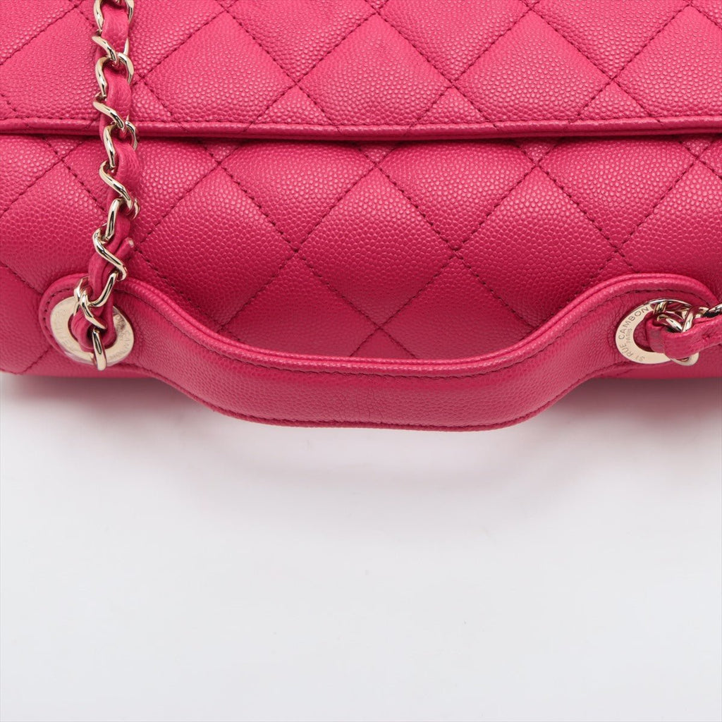 Second hand Chanel Affinity Caviar Leather Bag Pink - Tabita Bags
