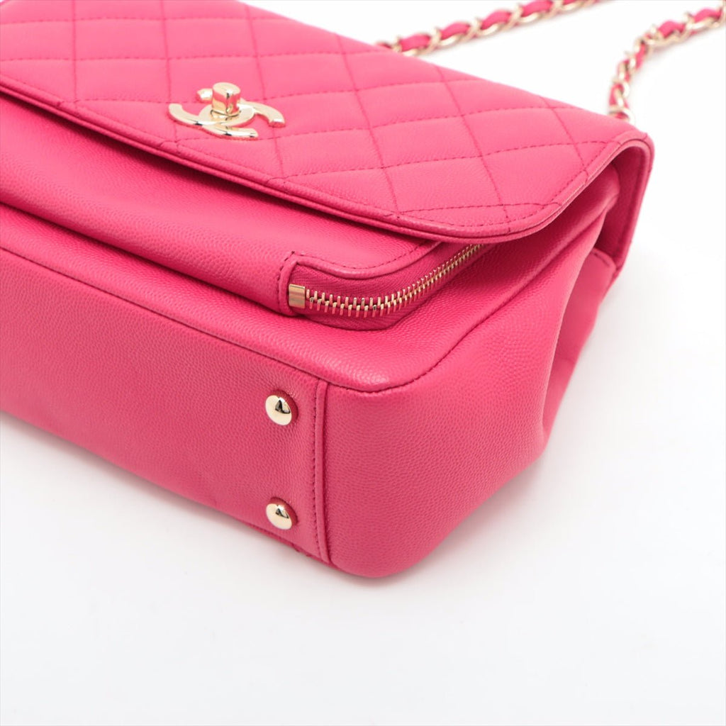 Second hand Chanel Affinity Caviar Leather Bag Pink - Tabita Bags