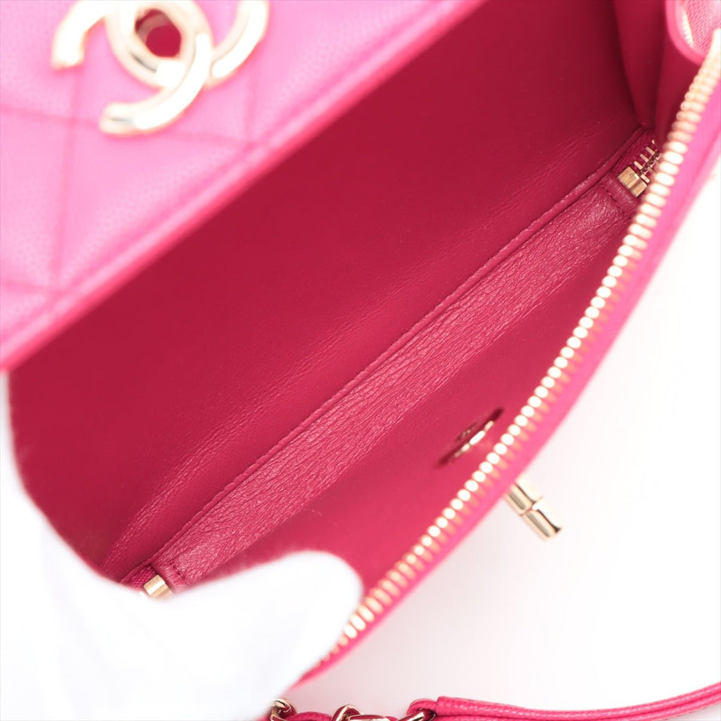 Second hand Chanel Affinity Caviar Leather Bag Pink - Tabita Bags