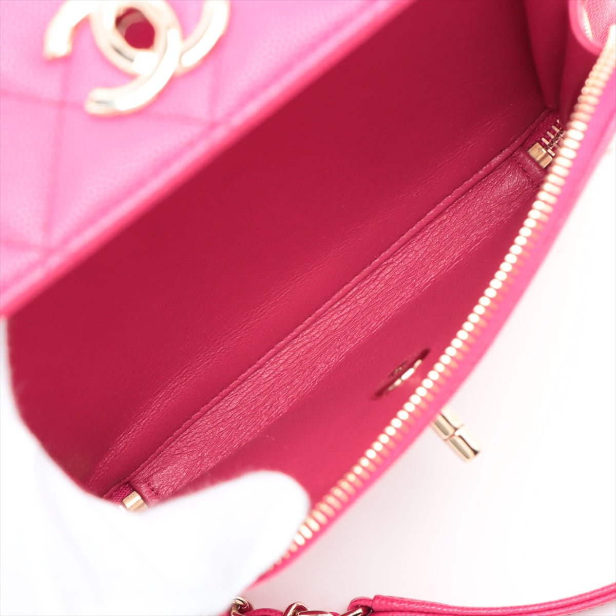Second hand Chanel Affinity Caviar Leather Bag Pink - Tabita Bags